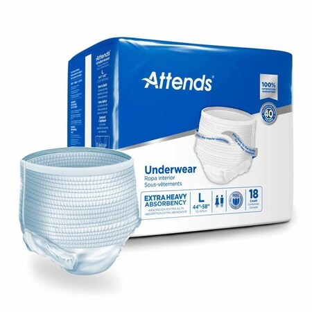 Attends Care Unisex Adult Absorbent Underwear Attends Pull On with Tear Away Seams, 18PK APV30